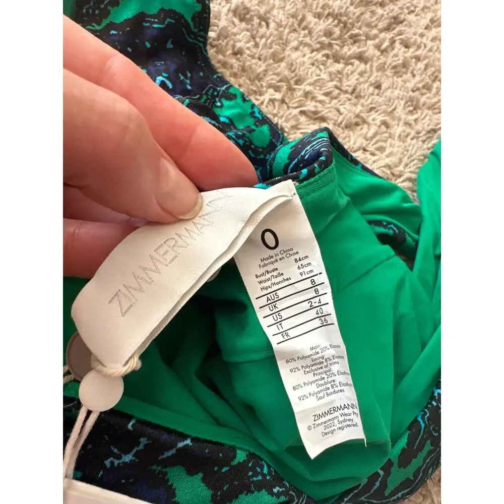 Zimmermann Tiggy Plunge Circle Link One-Piece Swimsuit NWT Size 4